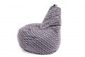 Фото 1: Кресло-груша «Шнурка 3Д», серый