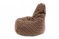 Фото 1: Кресло-груша «Шнурка 3Д», коричневый