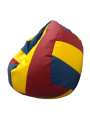 Фото 1: Кресло-мяч волейбольный красно-желто-синий (экокожа)