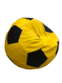 Фото 2: Кресло-мяч желтый, черный (экокожа)