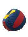 Фото 1: Кресло-мяч волейбольный синий-желтый-синий (экокожа)