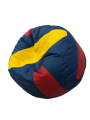 Фото 3: Кресло-мяч волейбольный синий-желтый-синий (экокожа)