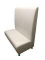 Фото 3: Секция «Классик» с высокой спинкой двухместный, экокожа Pegaso, белый