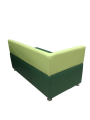 Фото 3: Секция «Бетта» правая двухместная, экокожа Pegaso, зеленый-салатовый