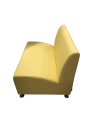 Фото 2: Секция «Блюз» двухместная, экокожа Pegaso, бледно-желтая