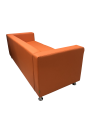 Фото 4: Диван «Аполло Люкс» трехместный, экокожа Pegaso, оранжевый