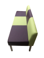 Фото 3: Диван «Компакт Шахматы» трехместный, экокожа Pegaso, салатовый-фиолетовый