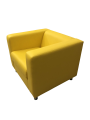 Фото 3: Кресло «Аполло», экокожа Pegaso, желтый