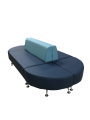 Фото 1: Модульный диван «Вайт» (6-ть секций), экокожа Pegaso, голубо-синий