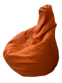 Фото 1: Кресло-груша экокожа Pegaso, оранжевый