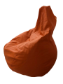 Фото 2: Кресло-груша экокожа Pegaso, оранжевый