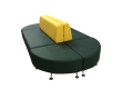Фото 2: Модульный диван «Вайт»  (6-ть секций), экокожа Pegaso, желто-зеленый