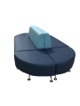 Фото 2: Модульный диван «Вайт» (6-ть секций), экокожа Pegaso, голубо-синий