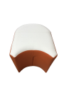 Фото 3: Банкетка «Органика» одноместная внешняя, экокожа Pegaso, оранжево-белая