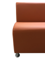 Фото 2: Секция «Блюз» двухместная, экокожа Pegaso, оранжевая