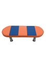 Фото 1: Малютка Банкетка М, экокожа Pegaso, оранжевая -синяя