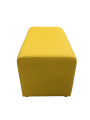 Фото 1: Банкетка «Параллелепипед», одноместная, экокожа Pegaso, жёлтая