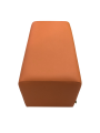 Фото 1: Банкетка «Параллелепипед», одноместная, экокожа Pegaso, оранжевая