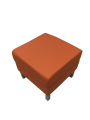 Фото 1: Банкетка «Флагман» одноместная, экокожа Pegaso, оранжевая
