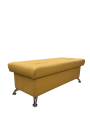 Фото 1: Банкетка двухместная, экокожа Pegaso, бледно-желтая
