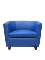 Фото 1: Кресло «Волна», экокожа Pegaso, синий
