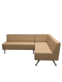 Фото 1: Угловой диван «Вайт» четырехместный, экокожа Pegaso, бежевый