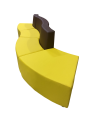 Фото 2: Диван «Дуга» четырехместный к.2, экокожа Pegaso, шоколадно-желтый