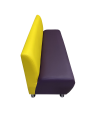 Фото 2: Секция «Классик» трехместная, экокожа Pegaso, желто-фиолетовая