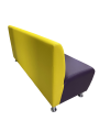 Фото 3: Секция «Классик» трехместная, экокожа Pegaso, желто-фиолетовая