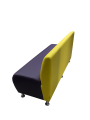 Фото 4: Секция «Классик» трехместная, экокожа Pegaso, желто-фиолетовая