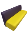Фото 4: Секция «Классик» трехместная, экокожа Pegaso, фиолетово-желтая