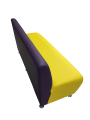 Фото 2: Секция «Классик» трехместная, экокожа Pegaso, фиолетово-желтая