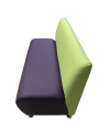 Фото 4: Секция «Классик» трехместная, экокожа Pegaso, фиолетово-салатовая