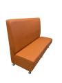 Фото 3: Секция «Классик» с высокой спинкой трехместный, экокожа Pegaso, оранжевый