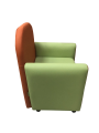 Фото 3: Кресло «Мальвина», экокожа Pegaso, салатово-оранжевый