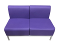 Фото 3: Диван «Компакт» двухместный, экокожа Pegaso, фиолетовый