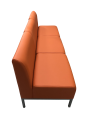 Фото 2: Диван «Компакт» трехместный, экокожа Pegaso, оранжевый