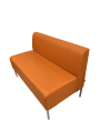 Фото 2: Диван «Офис» двухместный, экокожа Pegaso, оранжевый