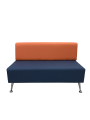 Фото 3: Модульный диван «Вайт»  (6-ть секций), экокожа Pegaso, оранжево-синий