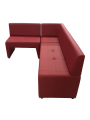 Фото 1: Угловой диван «Ритм», экокожа Pegaso, красный