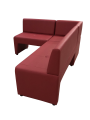 Фото 2: Угловой диван «Ритм», экокожа Pegaso, красный