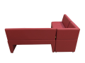 Фото 3: Угловой диван «Ритм», экокожа Pegaso, красный