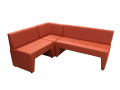 Фото 1: Угловой диван «Ритм», экокожа Oregon 23, морковный