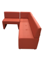 Фото 2: Угловой диван «Ритм», экокожа Oregon 23, морковный