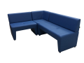 Фото 1: Угловой диван «Ритм», экокожа Pegaso, синий
