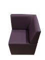 Фото 3: Угловая секция «Ритм», экокожа Pegaso, фиолетовая