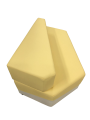 Фото 2: Секция «Фригг», двухместная П, экокожа Pegaso, желто-белая