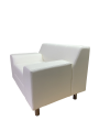 Фото 2: Кресло «Флагман», экокожа Pegaso, молочное